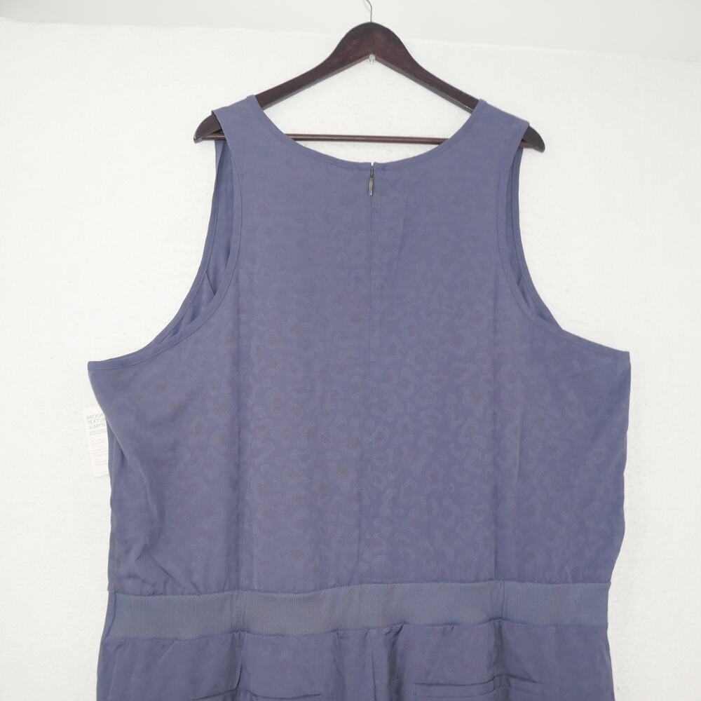 NEW Athleta Brooklyn Textured Jumpsuit Women's Plus Size 26 Gray Violet Purple - Picture 11 of 13